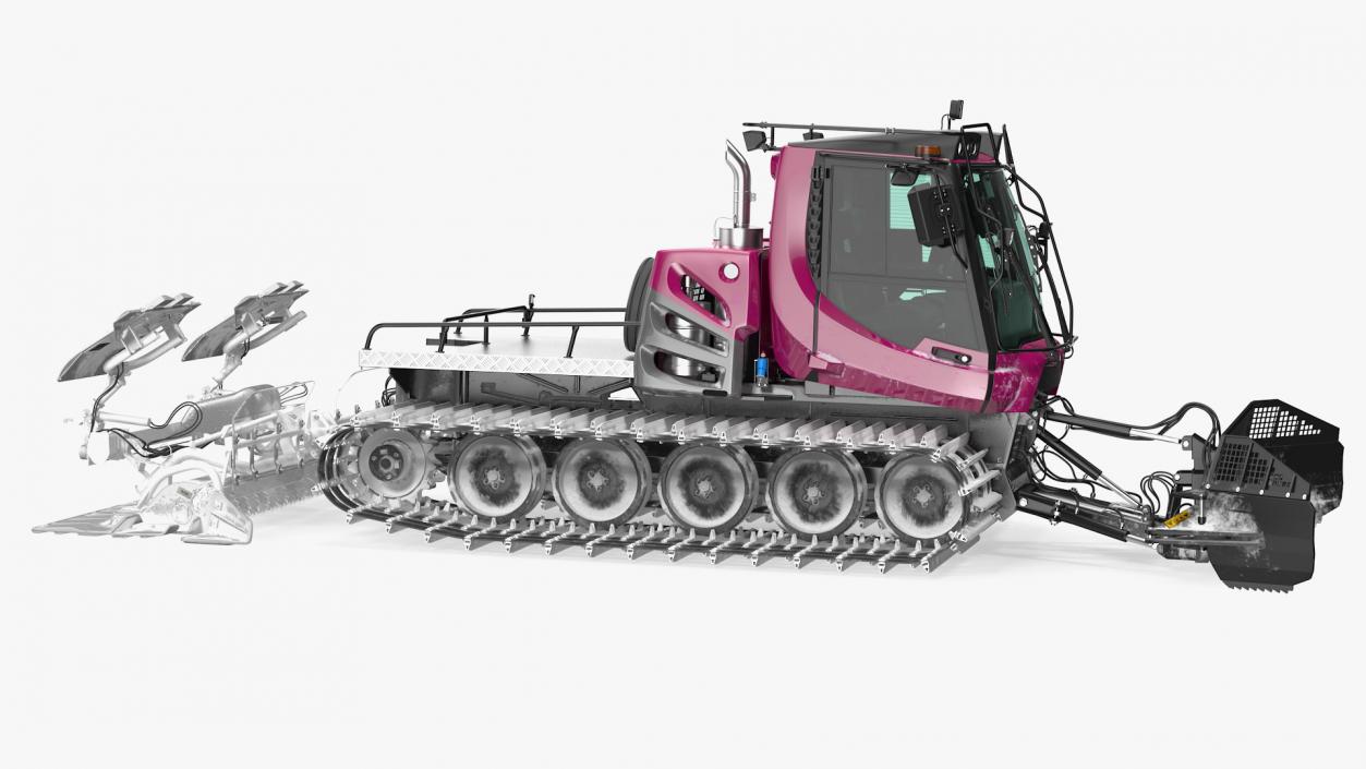 3D Snowcat with Snowplow