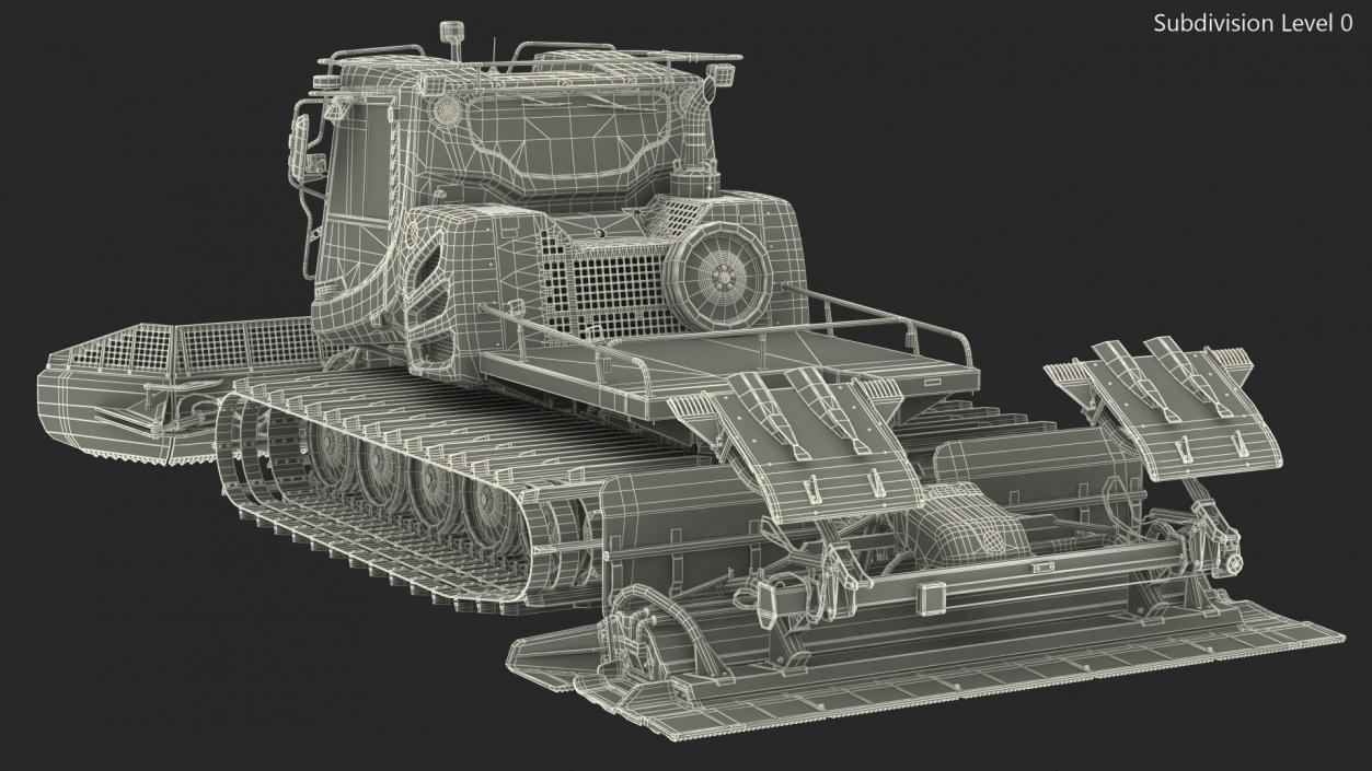 3D Snowcat with Snowplow