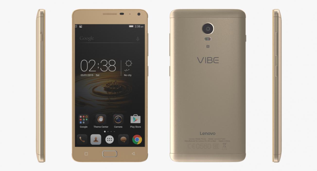 Lenovo Vibe P1 Gold 3D model