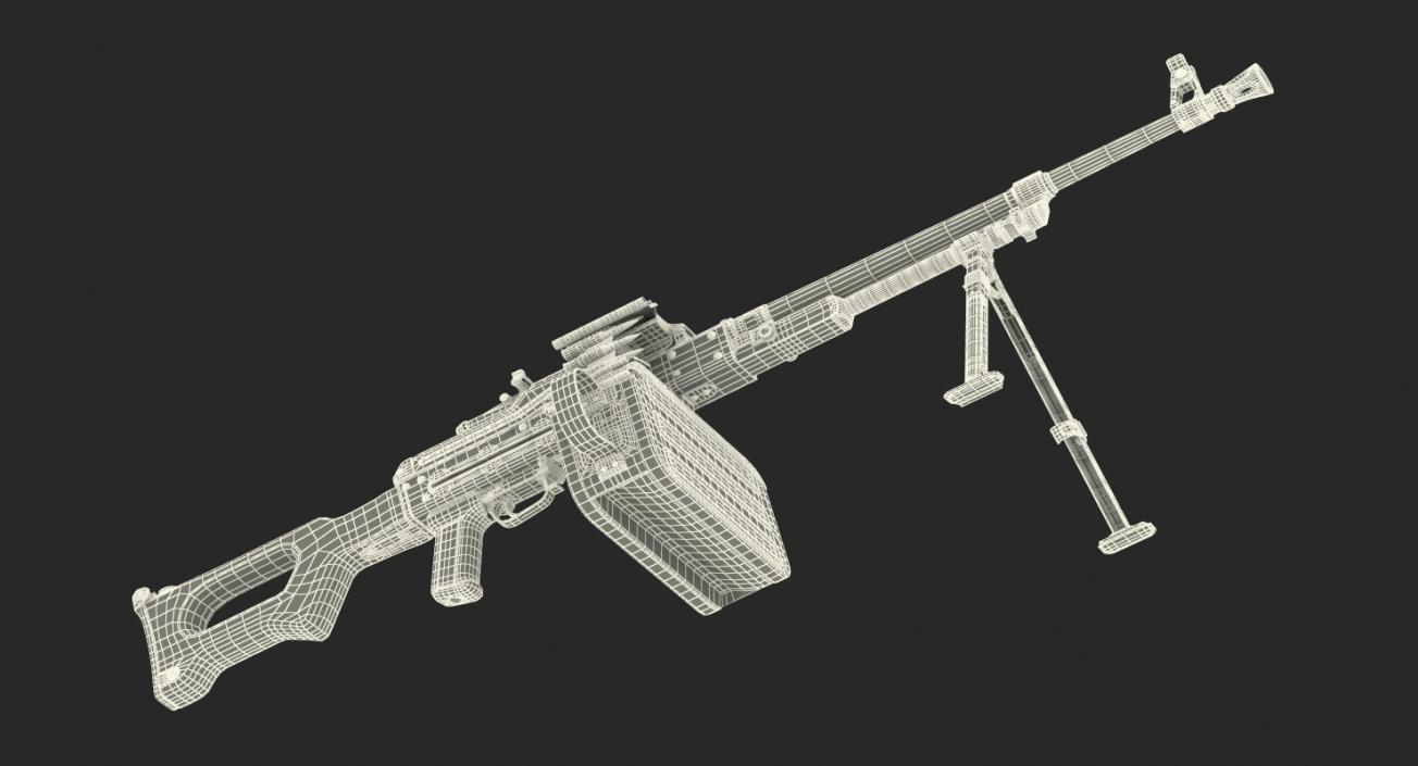 3D Russian Machine Gun PKM model