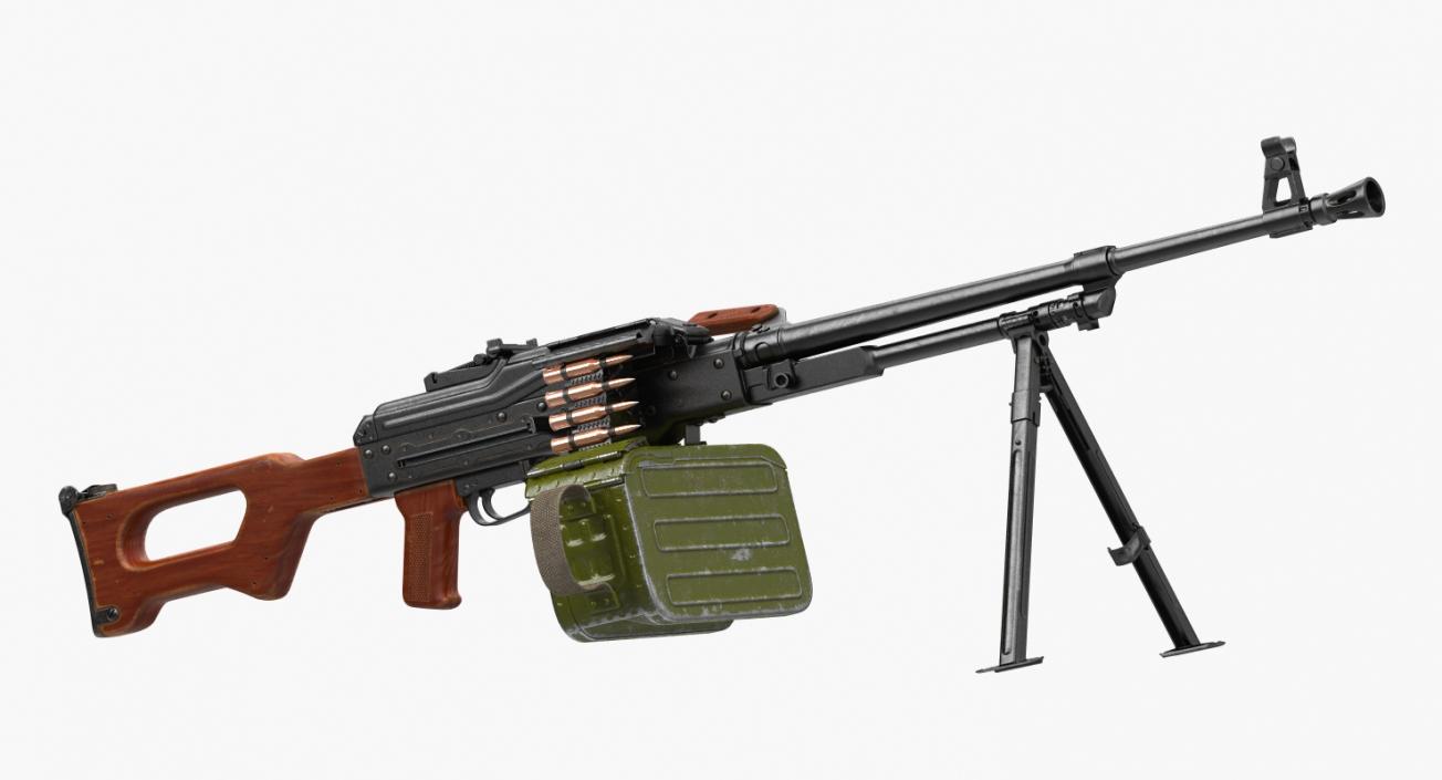 3D Russian Machine Gun PKM model