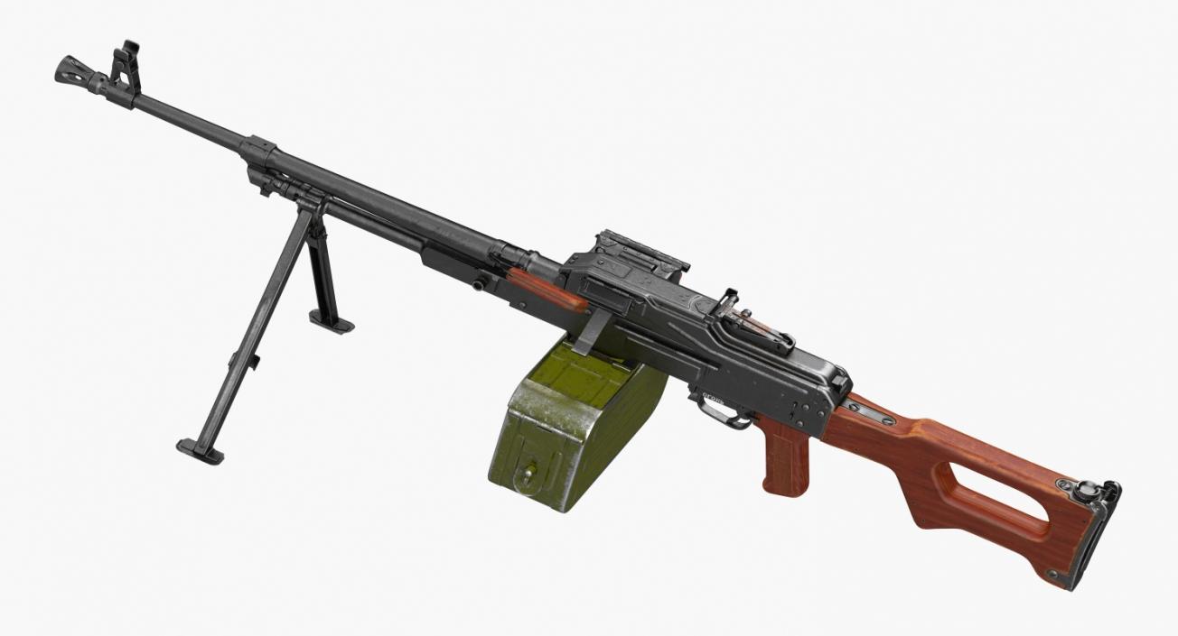 3D Russian Machine Gun PKM model