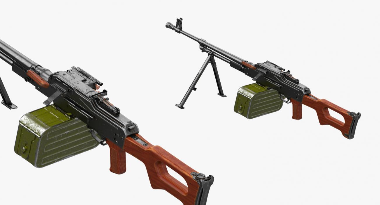 3D Russian Machine Gun PKM model