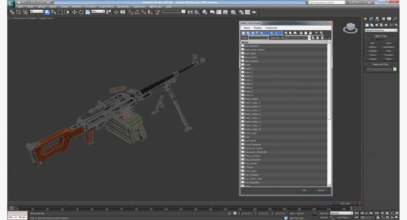 3D Russian Machine Gun PKM model