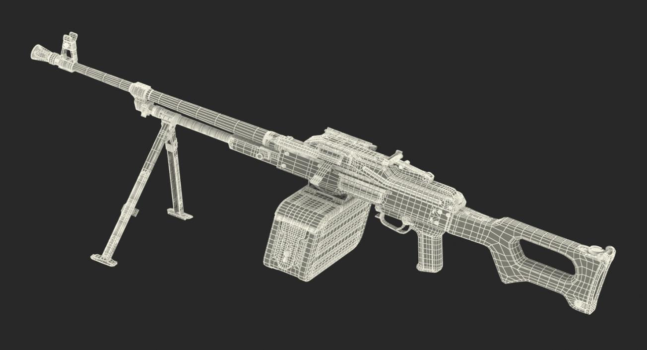 3D Russian Machine Gun PKM model