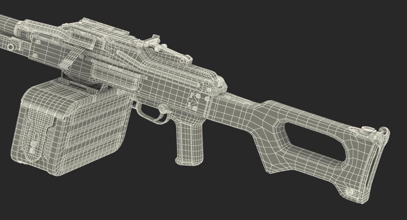 3D Russian Machine Gun PKM model