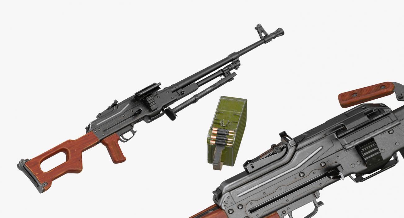 3D Russian Machine Gun PKM model