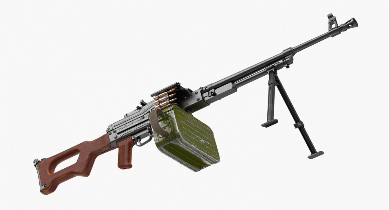 3D Russian Machine Gun PKM model