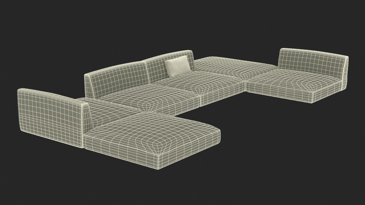 Contemporary Minimalist Furniture Set 2 3D model