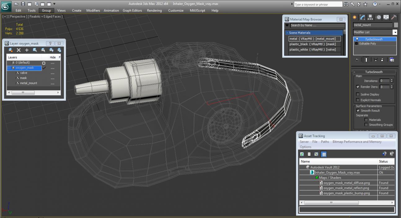 Inhaler Oxygen Mask 3D model