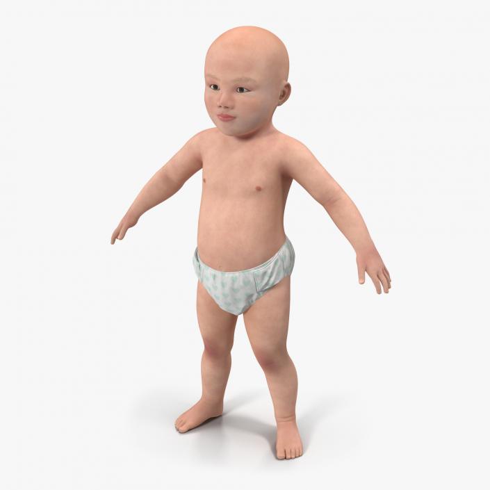 3D model Asian Baby