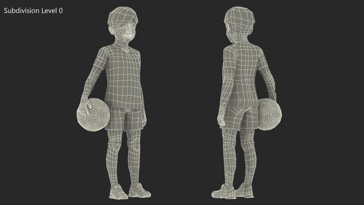 3D Realistic Child Boy Sport Style