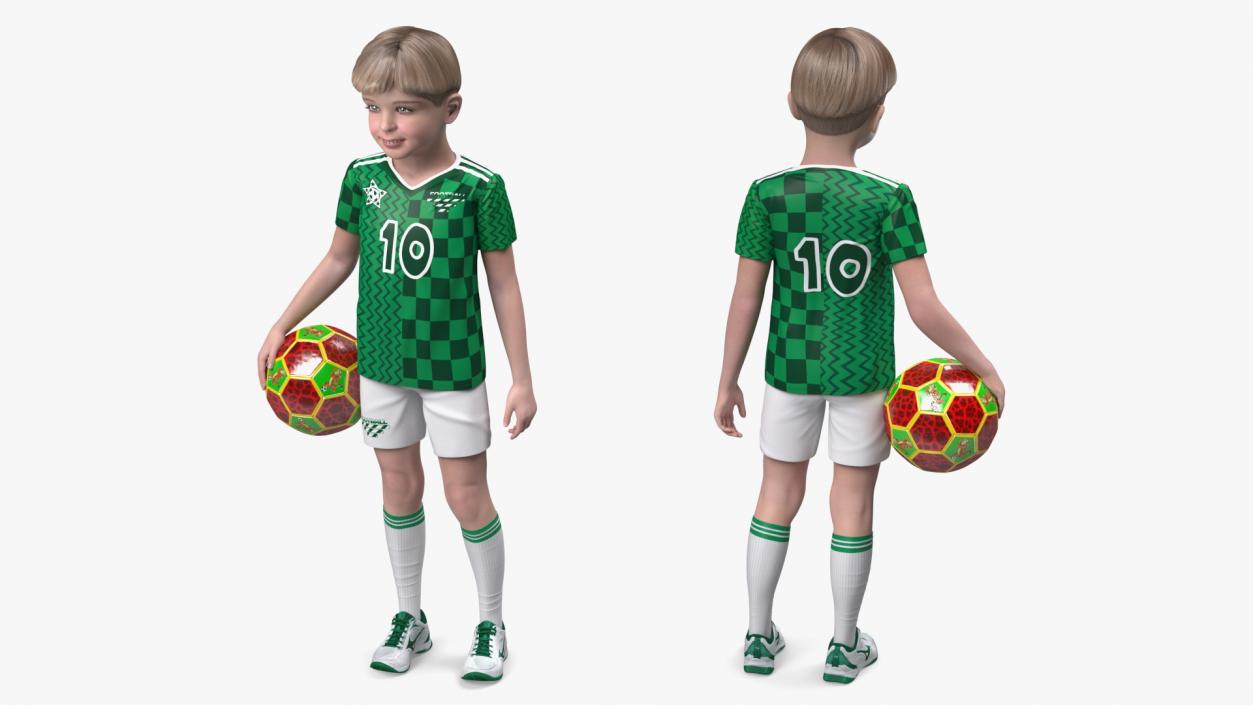 3D Realistic Child Boy Sport Style