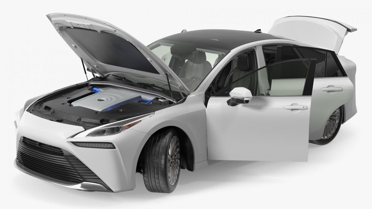 3D Hydrogen Fuel Cell Vehicle Fully Detailed Rigged model