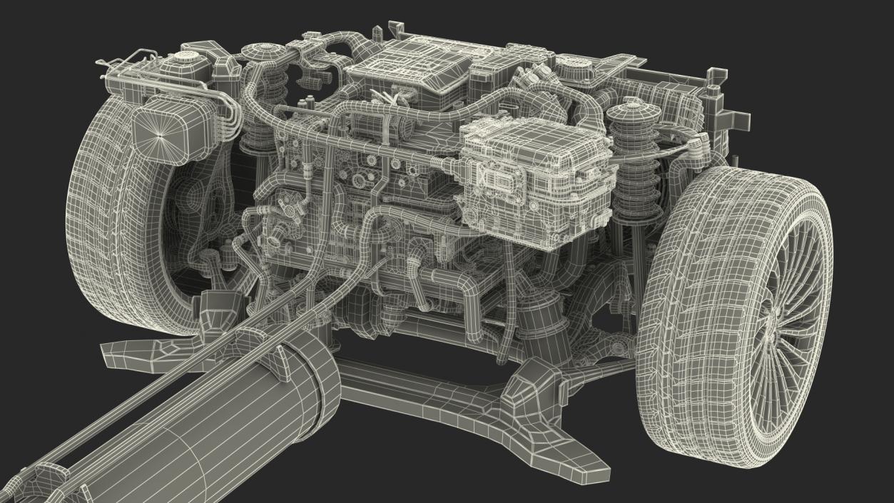 3D Hydrogen Fuel Cell Vehicle Fully Detailed Rigged model