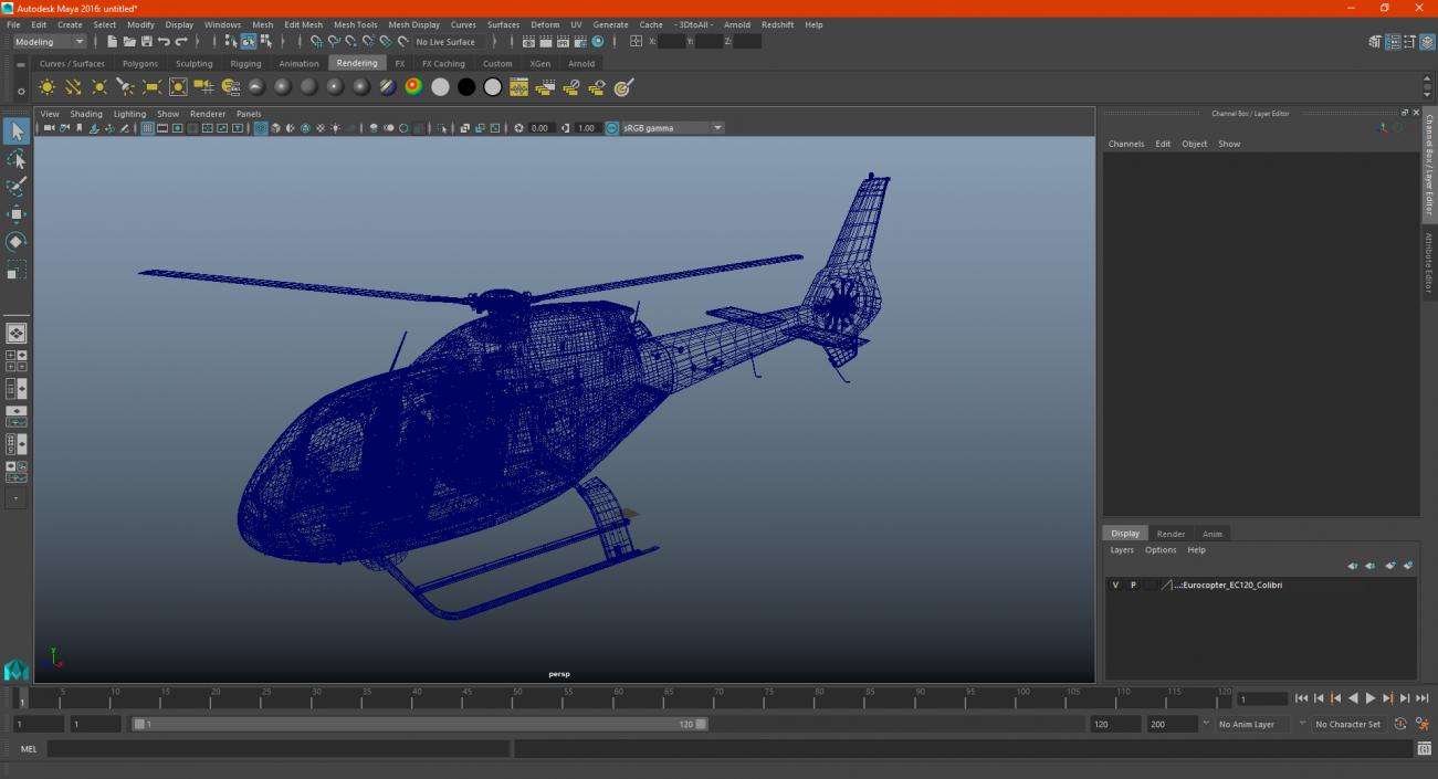 Eurocopter EC120 Colibri 3D model