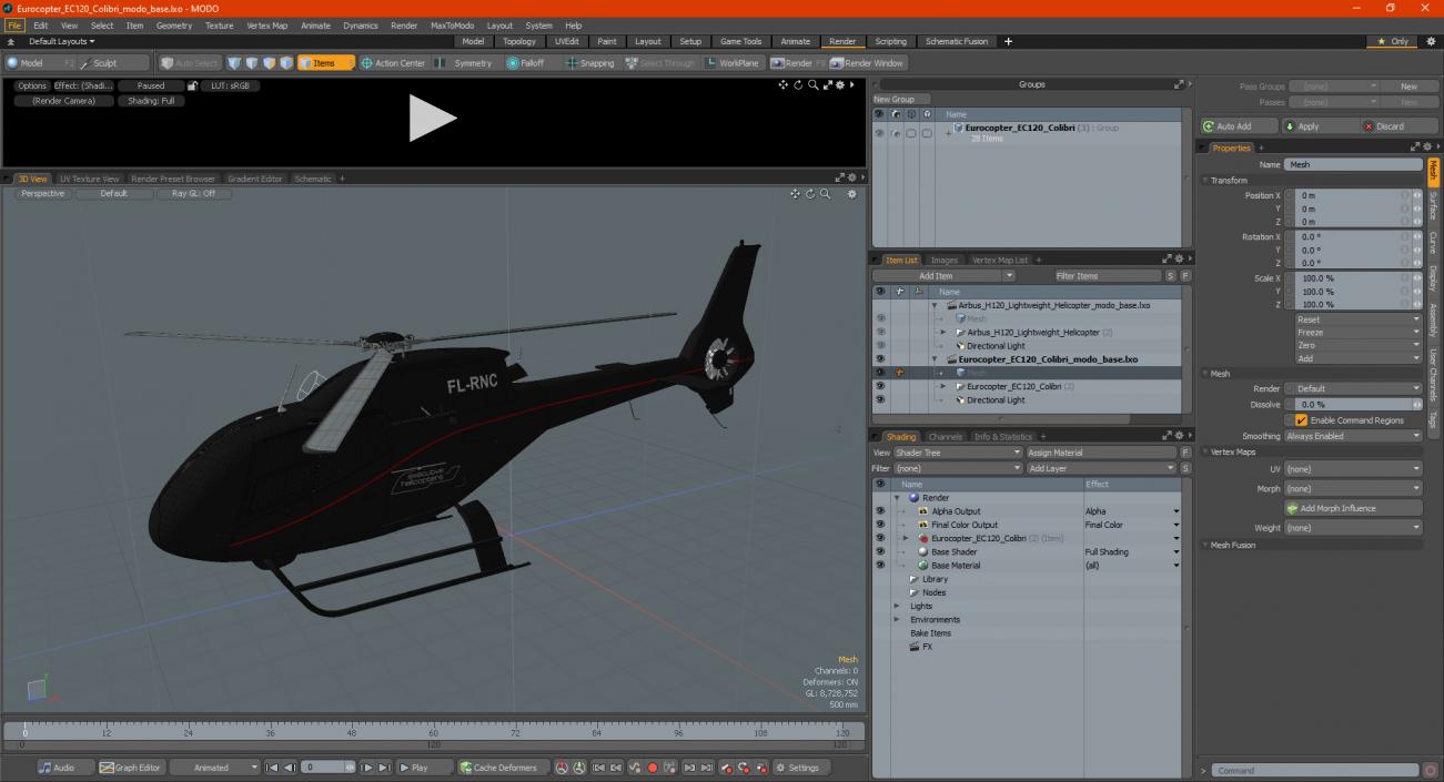 Eurocopter EC120 Colibri 3D model