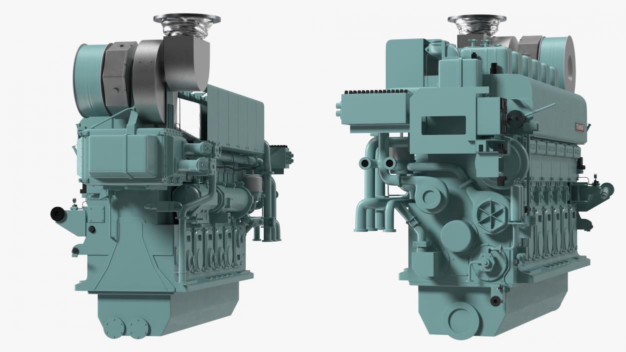 3D model Engine Yanmar 6EY26W