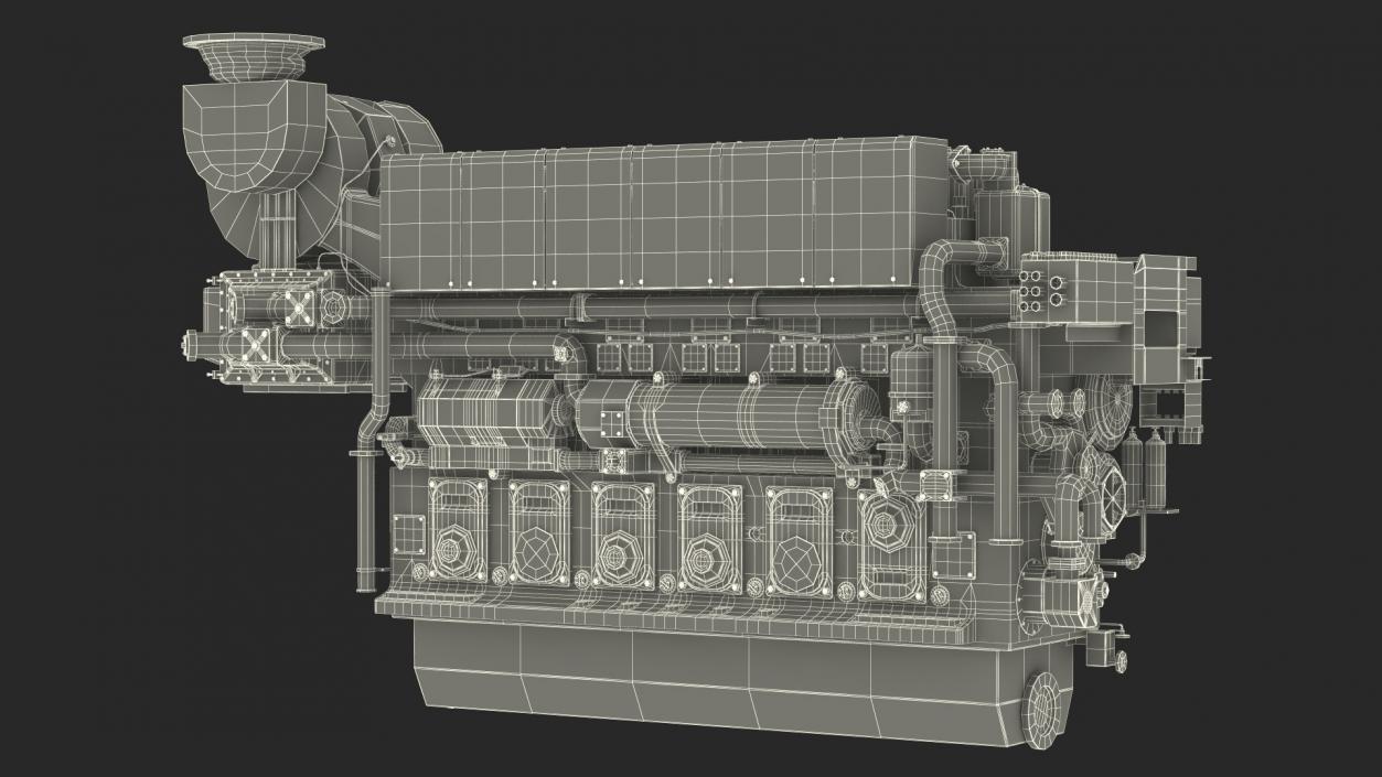 3D model Engine Yanmar 6EY26W