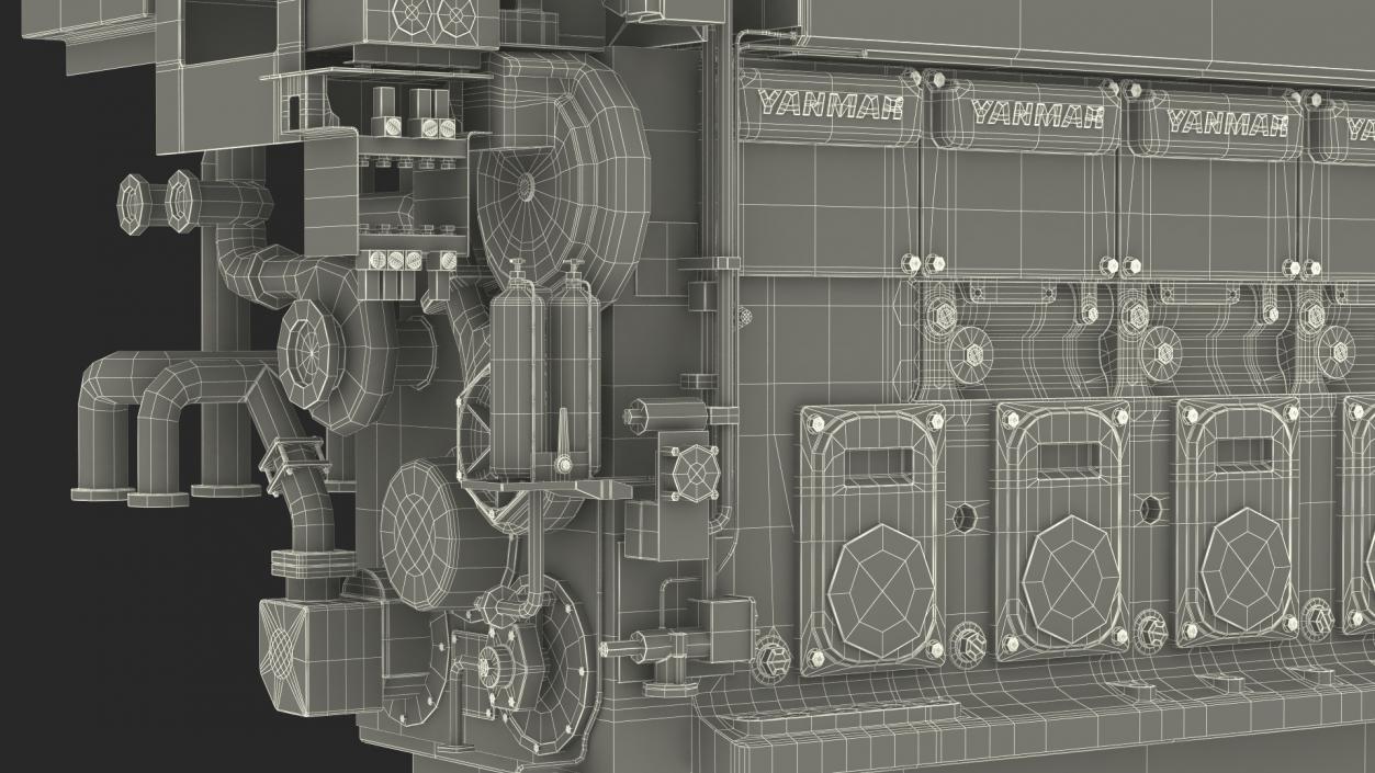 3D model Engine Yanmar 6EY26W