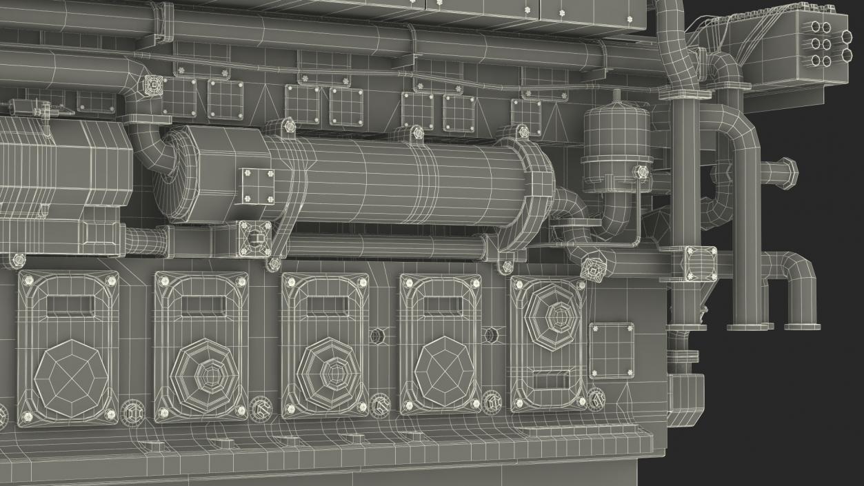 3D model Engine Yanmar 6EY26W