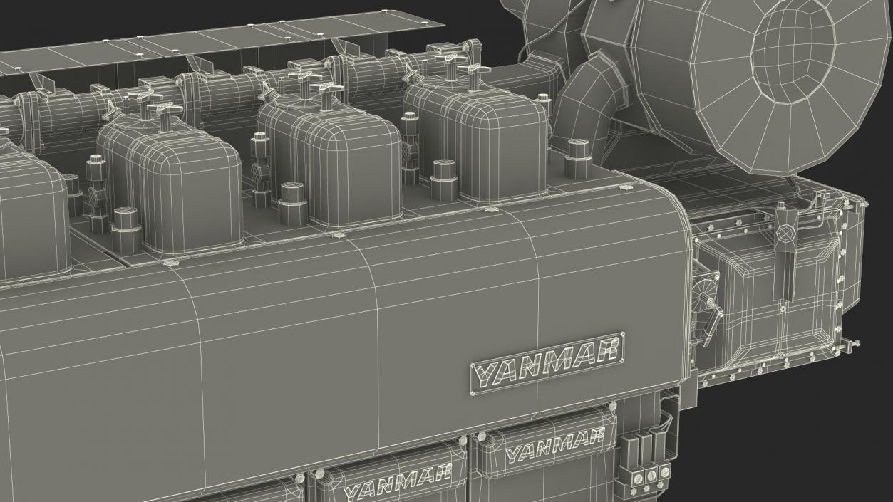 3D model Engine Yanmar 6EY26W