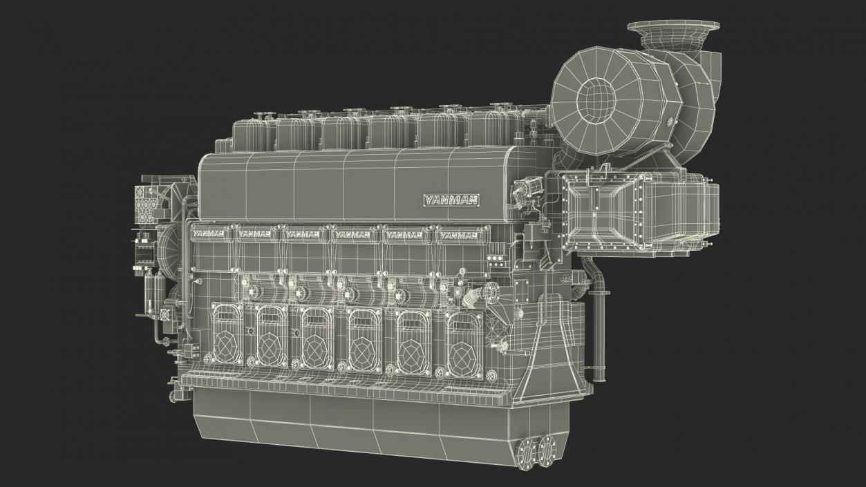 3D model Engine Yanmar 6EY26W