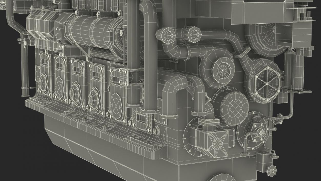 3D model Engine Yanmar 6EY26W