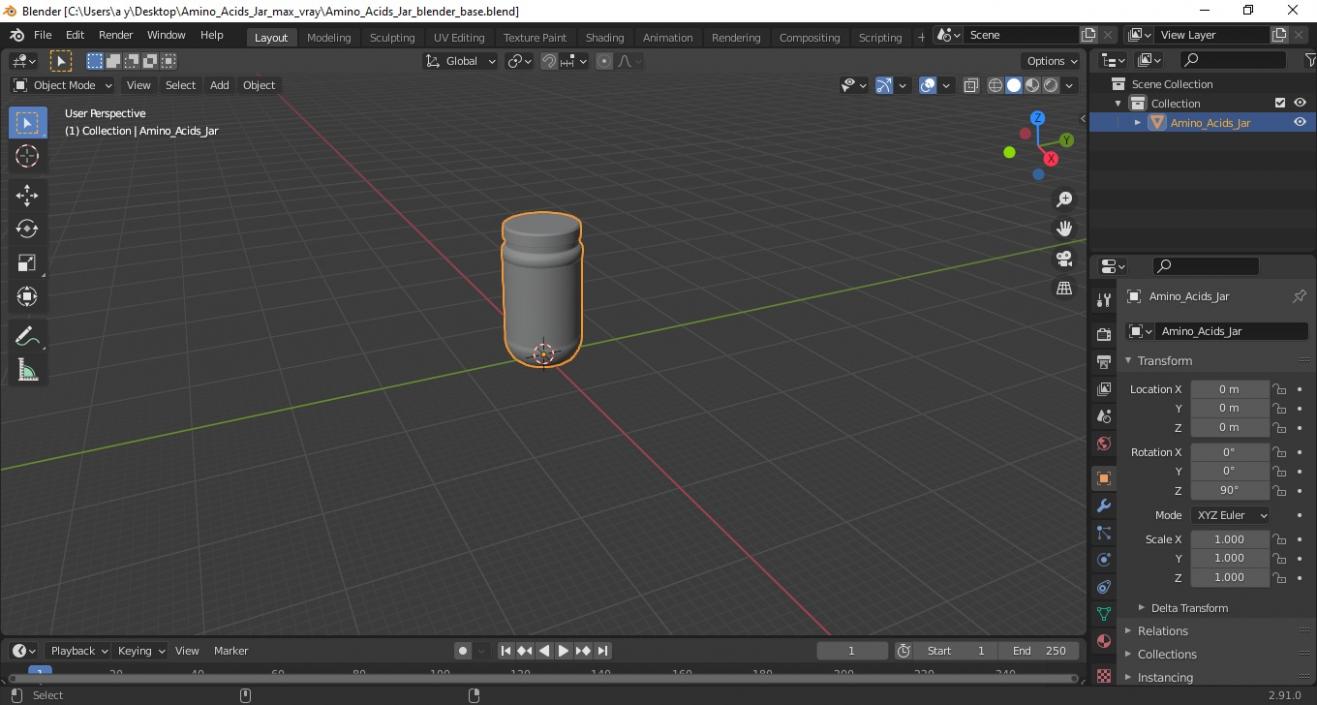 3D model Amino Acids Jar