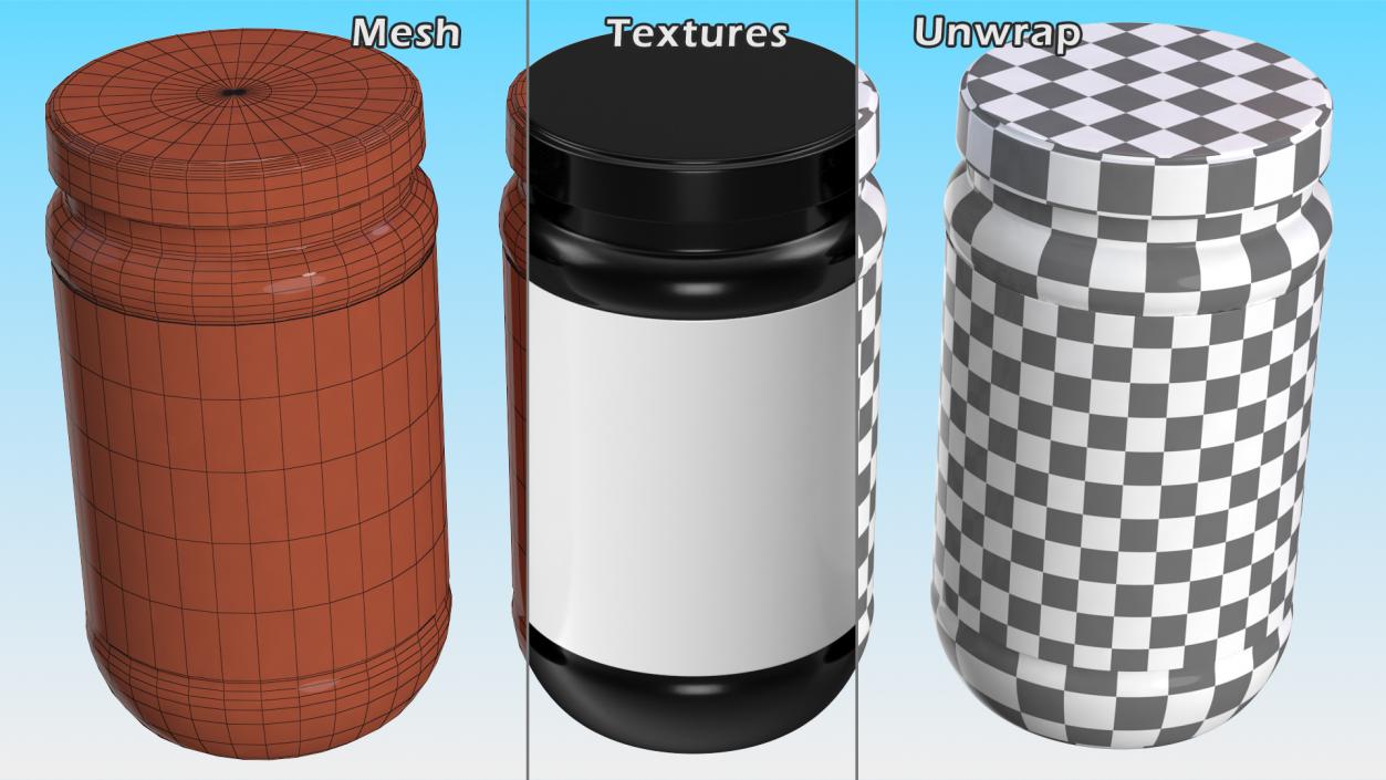 3D model Amino Acids Jar