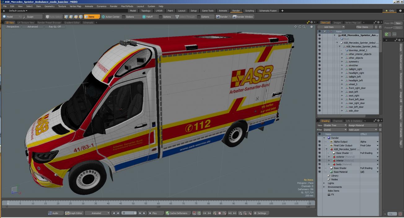 3D ASB Mercedes Sprinter Ambulance