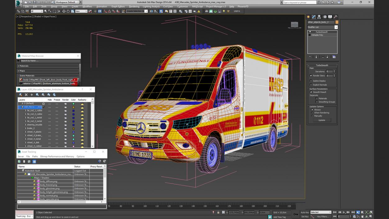 3D ASB Mercedes Sprinter Ambulance