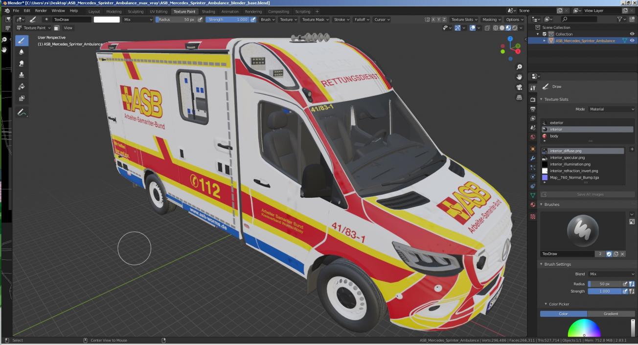 3D ASB Mercedes Sprinter Ambulance