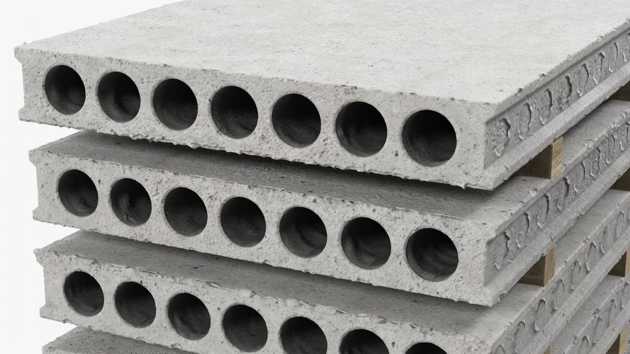 3D model Hollow Core Concrete Slab