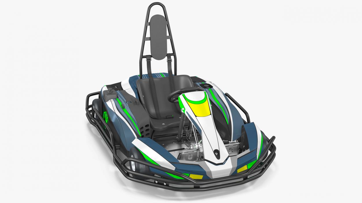 3D Petrol Powered Kart with Roll Bar model