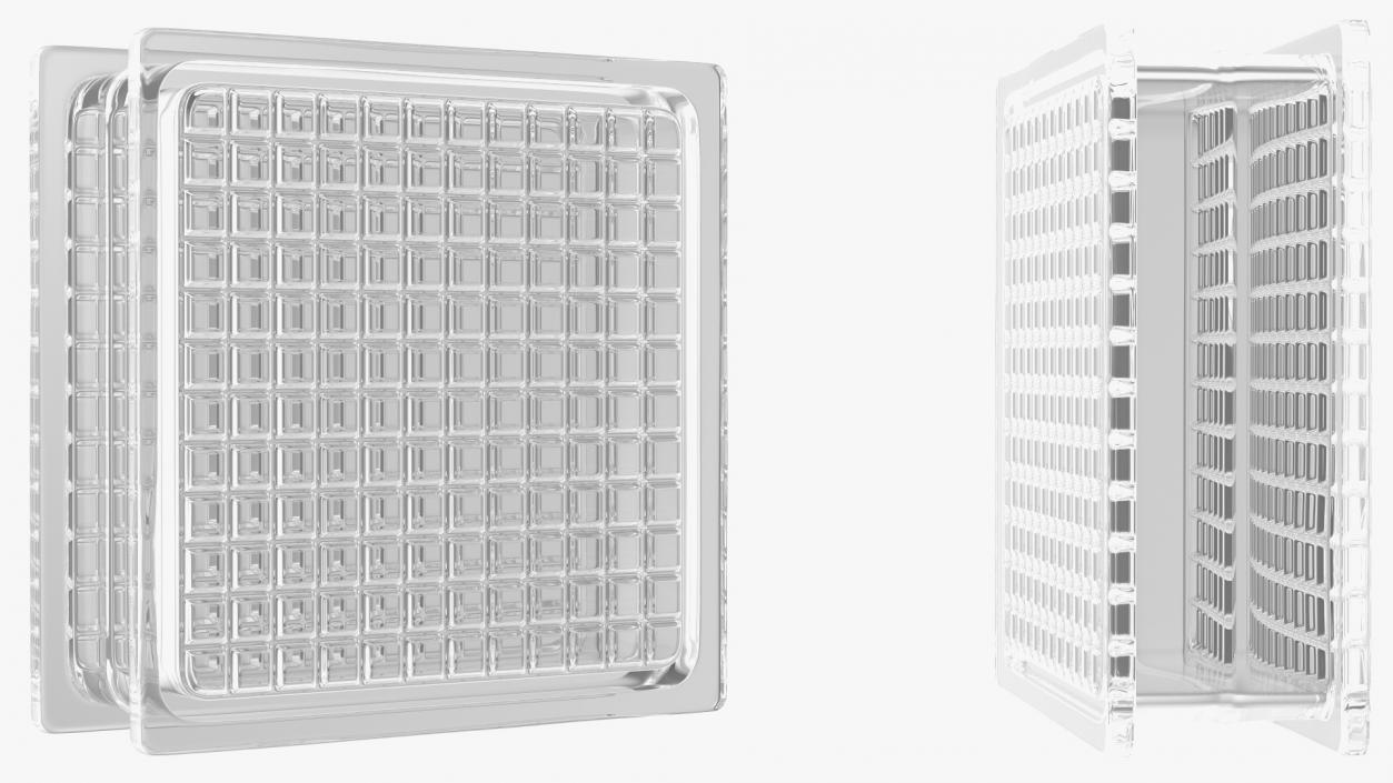 3D Quadra Glass Block model