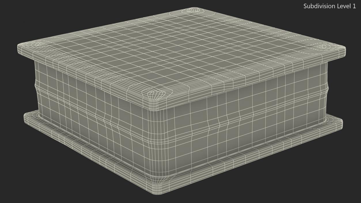 3D Quadra Glass Block model