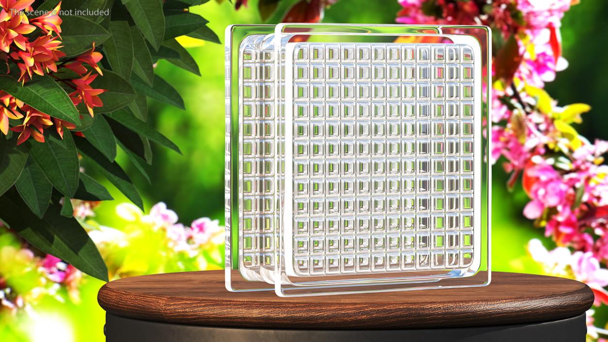 3D Quadra Glass Block model