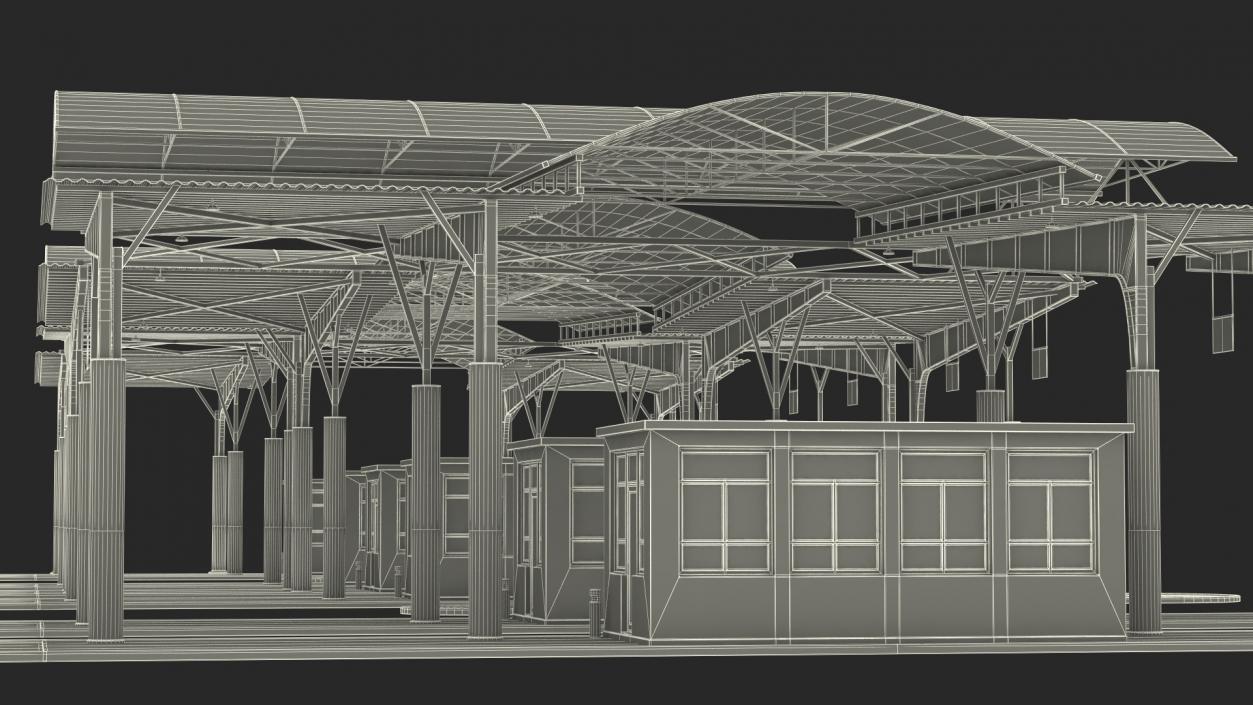 3D Large Border Checkpoint model