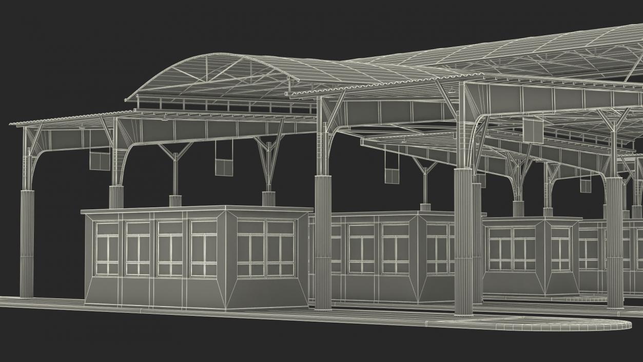 3D Large Border Checkpoint model