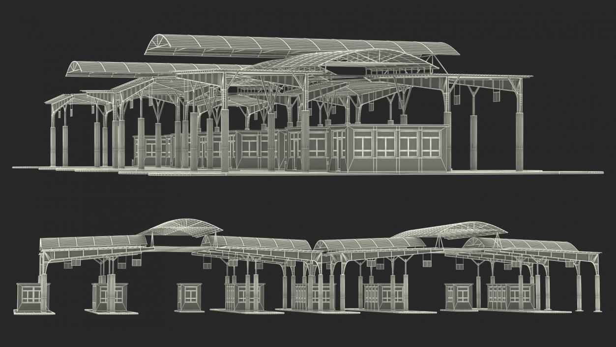 3D Large Border Checkpoint model