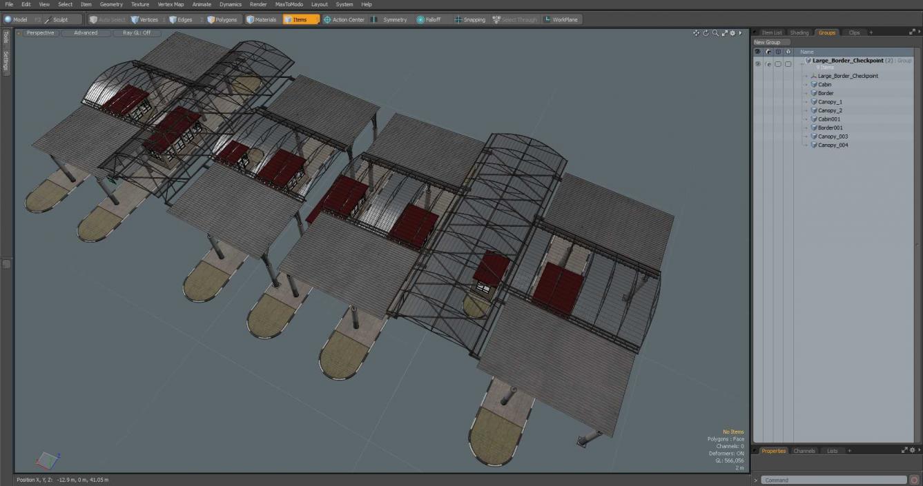 3D Large Border Checkpoint model