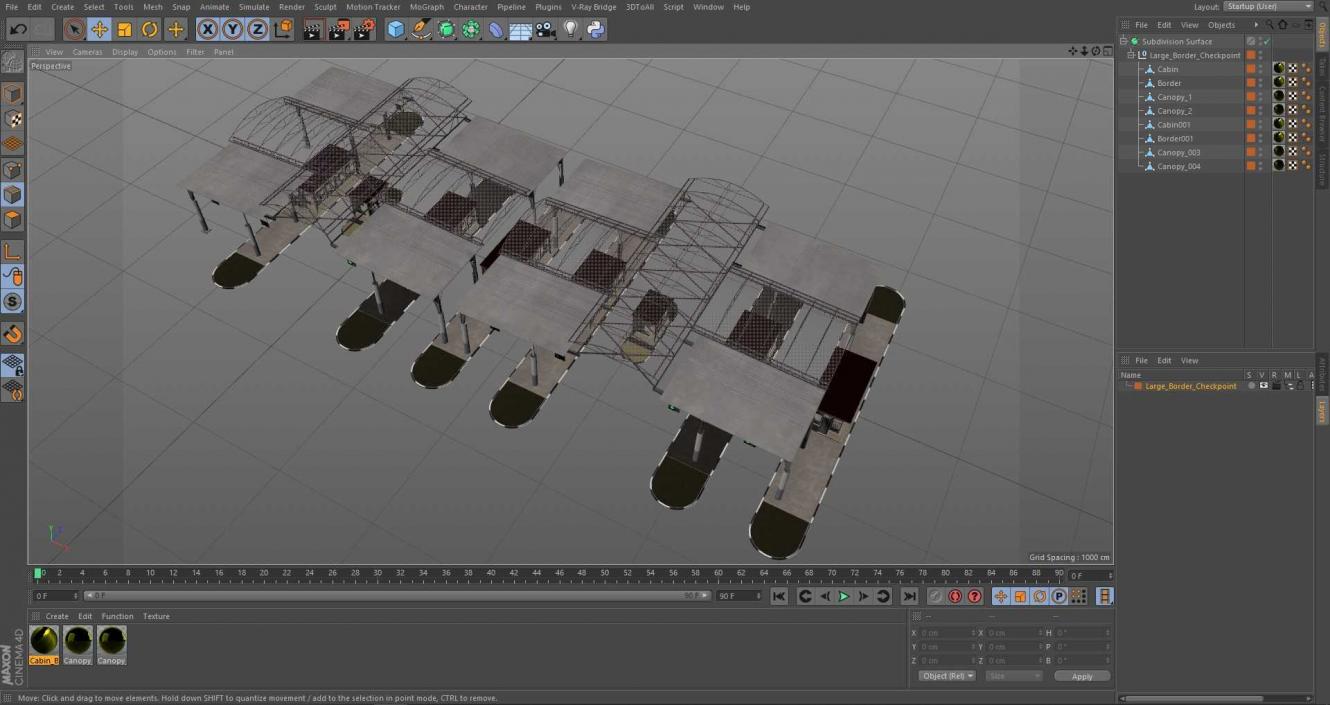 3D Large Border Checkpoint model