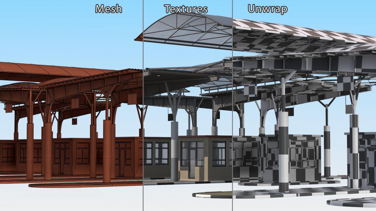 3D Large Border Checkpoint model