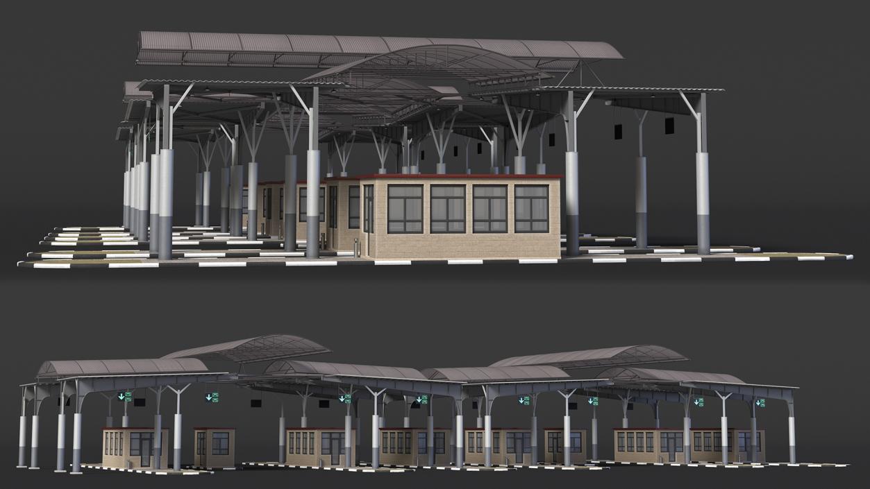 3D Large Border Checkpoint model