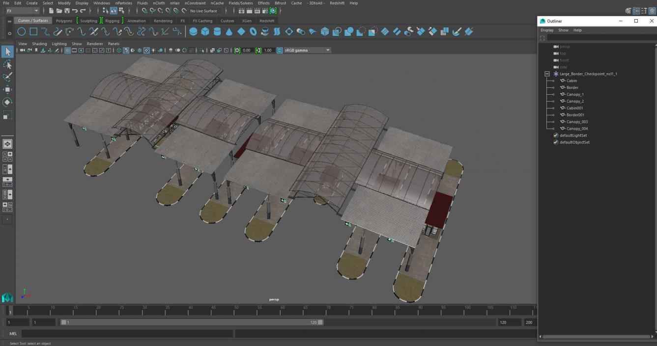 3D Large Border Checkpoint model