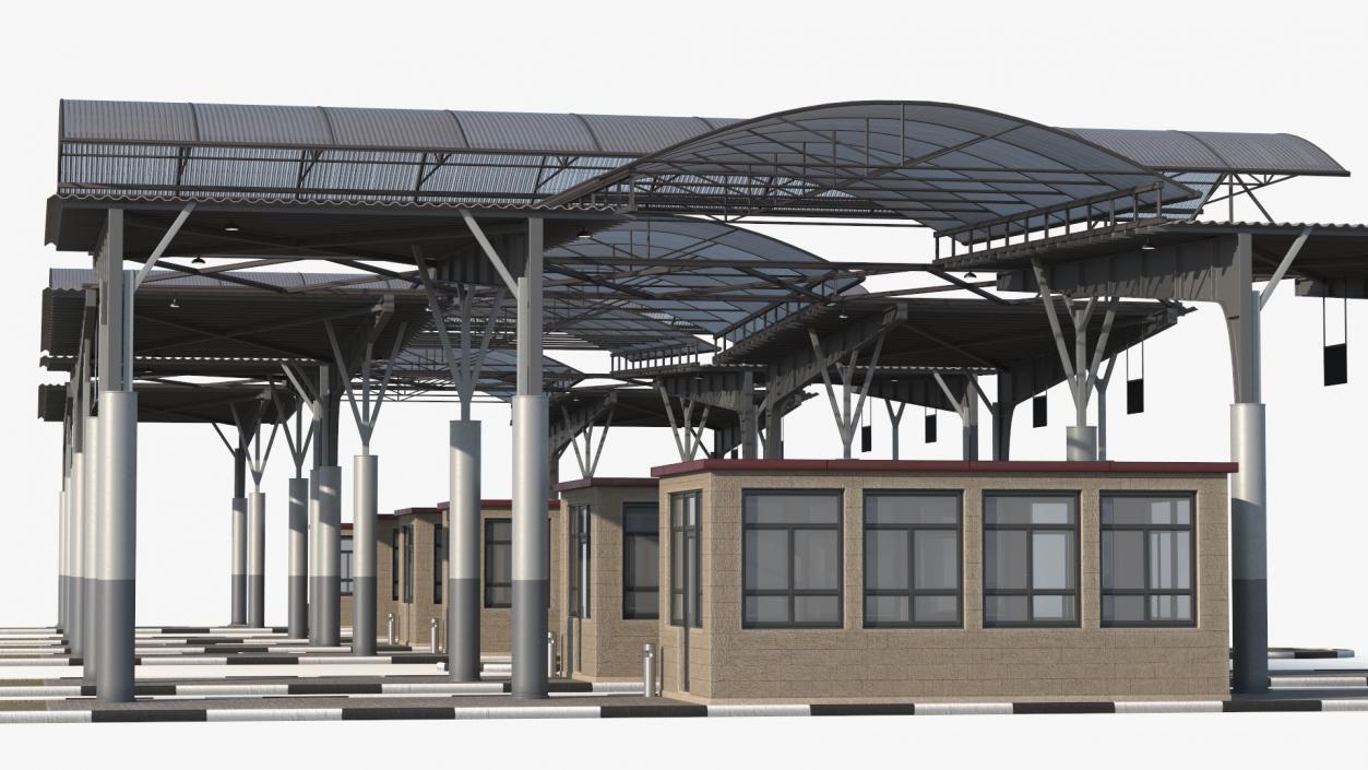 3D Large Border Checkpoint model