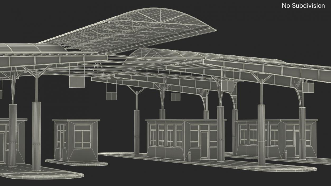 3D Large Border Checkpoint model