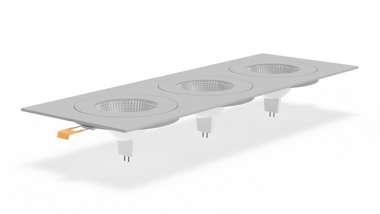 3D Modular Surface Mounted 3 Light Luminaire Gray