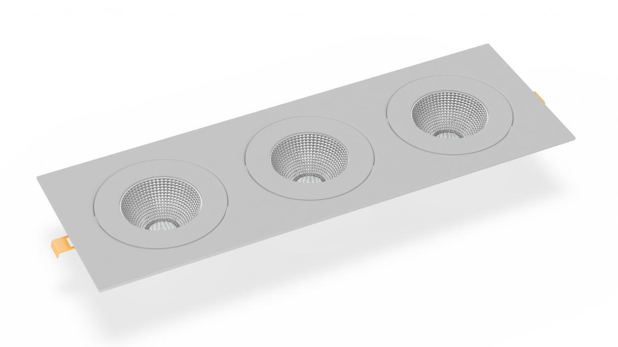 3D Modular Surface Mounted 3 Light Luminaire Gray